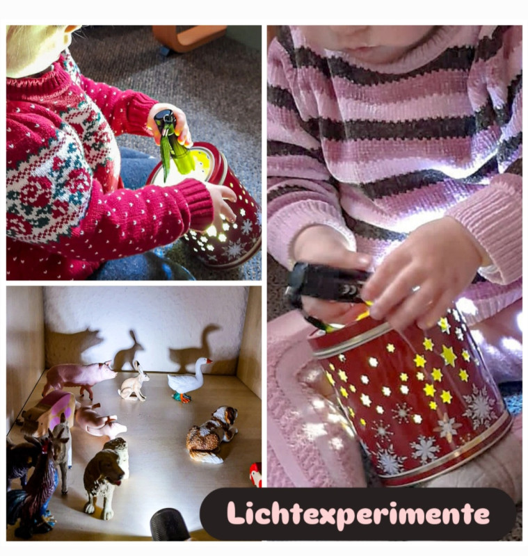 Experimente mit Licht und Schatten