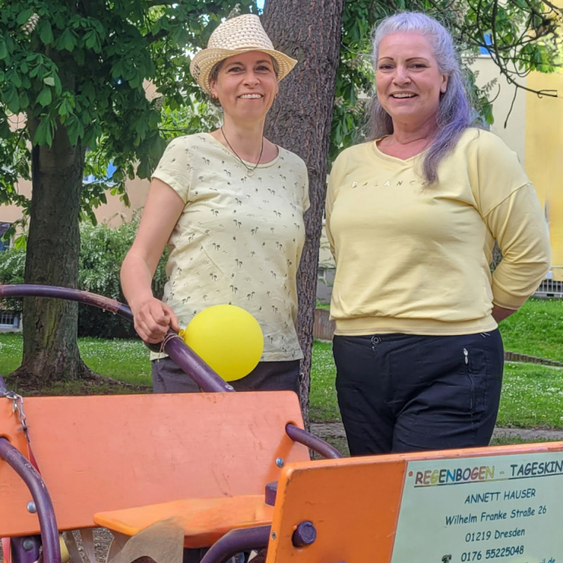 Seit 2018 ein Team für die Kinder: Daniela und ich